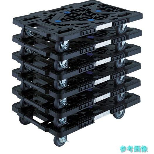 TRUSCO MPK-600JS-BK-M6 まとめ買い 樹脂製平台車  ルートバン  MPK-60...