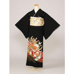 留袖レンタルフルセット Mサイズ 74A291 145ｃｍ〜155ｃｍ　13号まで 黒留袖 レンタル 結婚式 母親 和服 列席 親族 留袖 送料無料