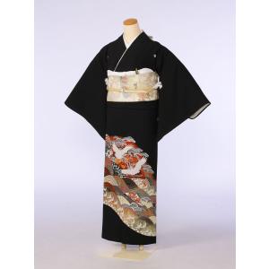 留袖レンタルフルセット 74A013 144cm〜154cm　11号 Mサイズ 黒留袖 結婚式 母親 和服 列席 親族 留袖 送料無料