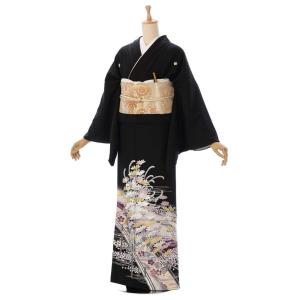留袖レンタルフルセット 正絹 MT-026 Ｍサイズ 黒留袖 レンタル 結婚式 母親 和服 列席 親族 留袖 伯母 留袖 送料無料 結婚式 正装 和服