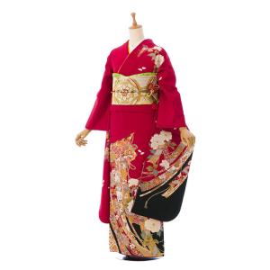 総絞り|正絹|158〜167cm|着物レンタル|振袖フルセット(ピンク系)|普通