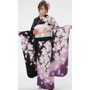 レンタル】桂由美|正絹振袖|153〜165cm|レンタル|振袖フルセット(黒系