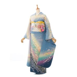 総絞り|正絹|158〜167cm|着物レンタル|振袖フルセット(ピンク系)|普通