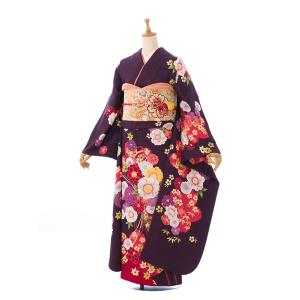 総絞り|正絹|158〜167cm|着物レンタル|振袖フルセット(ピンク系)|普通
