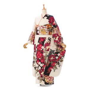 総絞り|正絹|158〜167cm|着物レンタル|振袖フルセット(ピンク系)|普通