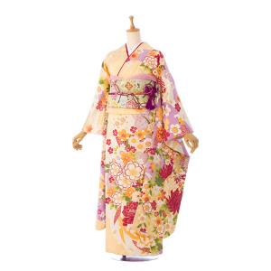 2〜12月】正絹振袖|着物レンタル|155〜165cm|振袖フルセット(白系