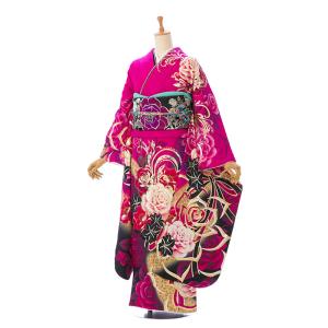 レンタル】成人式|正絹|総絞り|着物レンタル|153〜165cm|振袖フル