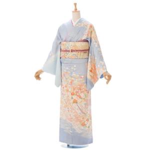 総絞り 正絹|160〜168cm|11〜15号|振袖フルセット(紺系)| 大きいサイズ