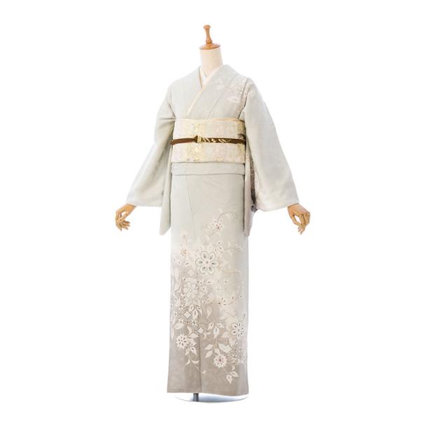 レンタル着物|訪問着|正絹|155〜168cm|訪問着フルセット(グリーン系)|訪問着・付下げ HA...