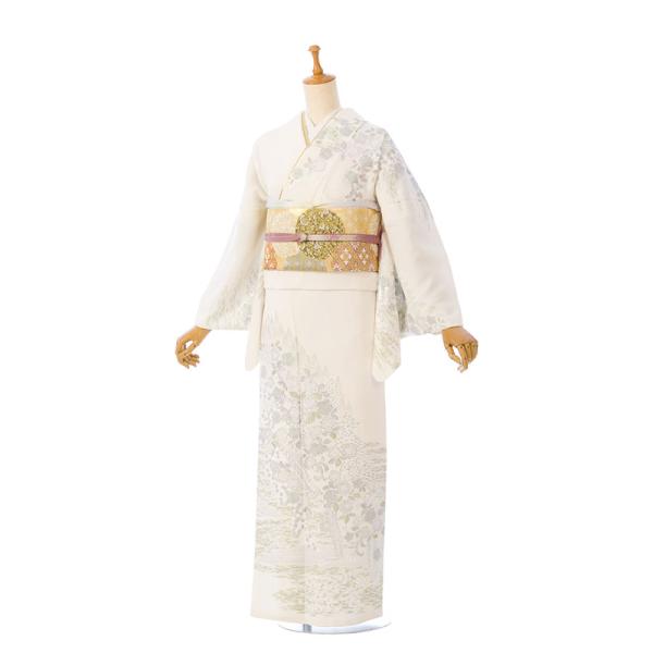 レンタル着物|訪問着|桂由美|正絹|153〜165cm|訪問着フルセット(白系)|訪問着・付下げ H...