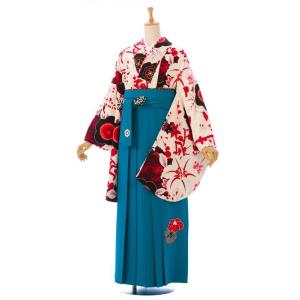 卒業式袴 158〜163cm JAPAN STYLE×中村里砂(白系)|卒業袴レンタル(普通サイズ) HAGC03D（25）｜e-kimono-rental