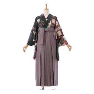 モダンアンテナ|158〜162cm|卒業式袴セット(グリーン系)|卒業袴(普通サイズ)｜e-kimono-rental