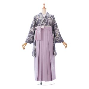 Kami Shibai|153〜157cm|卒業式袴セットレンタル(グレー系)|卒業袴(普通サイズ)HAGD20A｜e-kimono-rental