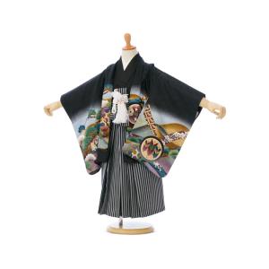 花うさぎ|着物レンタル|被布セット|90〜100cm|七五三 着物 3歳 男|被布