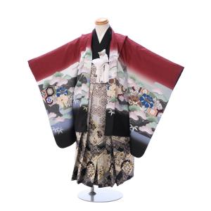 シュセット|モダン|着物レンタル|5歳男児|七五三着物フルセット(レンガ