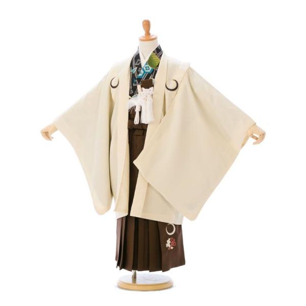 卒園袴｜七五三着物レンタルフルセット（白系 ）｜男の子(五歳）