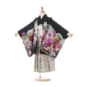 おりびと｜唐獅子牡丹柄の七五三着物レンタルフルセット（ベージュ系