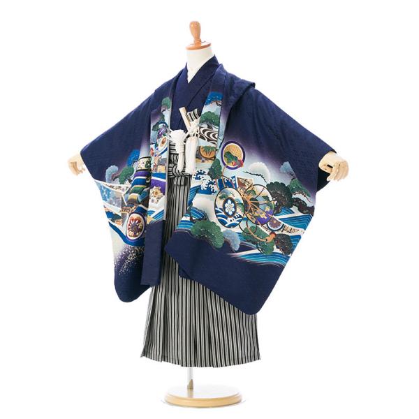 【訳あり】 七五三 5歳 男の子 七五三 着物 5歳　753 男 着物　フルセットレンタル　簡単着付...