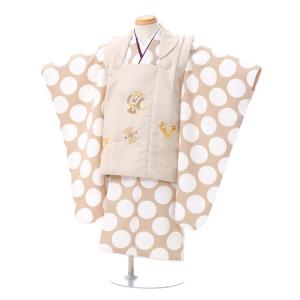 e-h-003 七五三 3歳 男の子 鷹 花うさぎ 被布：青地 グラデ 疋田絞り調