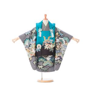 陽気な天使|着物レンタル|被布セット|90〜100cm|七五三 着物 3歳 男