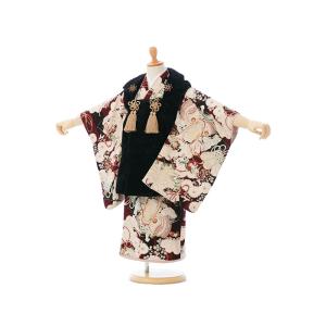 華徒然|七五三 着物 3歳 男|被布着物セットレンタル(オレンジ系