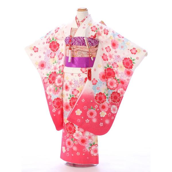 七五三 着物 7歳 フルセット　七五三7歳着物　七五三 レンタル 7歳 女の子 送料無料　簡単な着付...