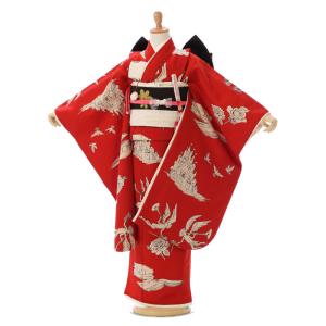 modern antenna　|　七五三着物レンタルフルセット(赤系)|女の子(七歳)　E-7-198