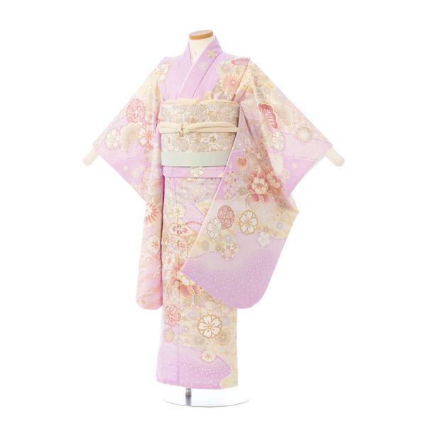 レンタル着物|7歳女の子|110〜120cm|七五三着物レンタルフルセット(紫系)|女の子(七歳) ...