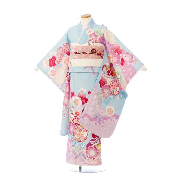 レンタル着物|7歳女の子|式部浪漫|115〜125cm|七五三着物レンタルフルセット(水色系)|女の...