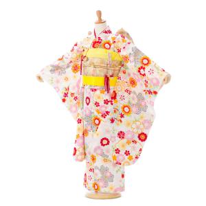 式部浪漫|絵羽|115〜125cm|七五三着物レンタルフルセット(ブルー系