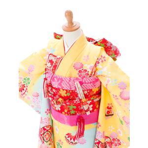 7-867 ブランド 椿姫 黄色/水色地 桜地...の詳細画像2