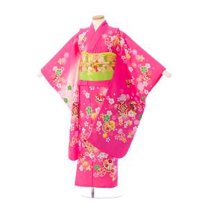 レンタル着物|7歳女の子|椿姫|110〜120cm|七五三着物レンタルフルセット(ピンク系)|女の子(七歳) 7-868