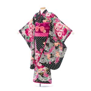 mezzo piano e-7-904 ブランド Mezzo Piano 紺縞-薔薇 七五三 7歳