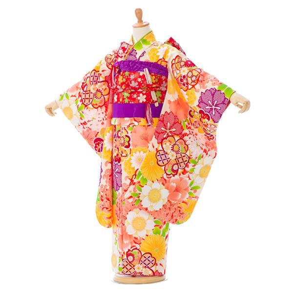 七五三 着物 7歳 フルセット　七五三7歳着物　七五三 レンタル 7歳 女の子 簡単な着付け方マニュ...
