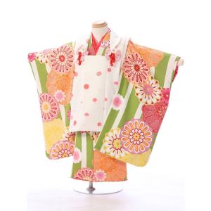 乙葉 被布着物｜桜柄の七五三着物3歳 女の子(被布)フルセット（ピンク