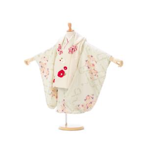 753 着物 3歳 七五三 3歳 753 レトロ鶴柄の七五三着物3歳女の子(被布