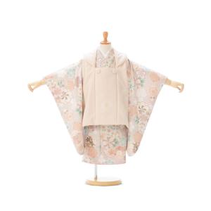 753 着物 3歳 七五三 3歳 753 レトロ鶴柄の七五三着物3歳女の子(被布