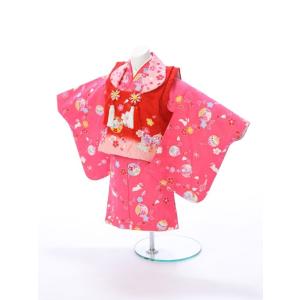 E-1H-08 ベビー着物 100日から1歳 初誕生 初節句 桃の節句 お食い初め ひな祭り こどもの日 結婚式 子供 着物 80ｃｍ 1歳 女の子 ベビー着物 写真撮影 記念写真