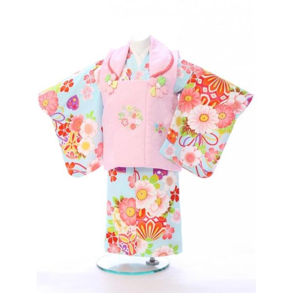 E-1H-18 ベビー着物 100日から1歳 初誕生 初節句 桃の節句 お食い初め ひな祭り こども...