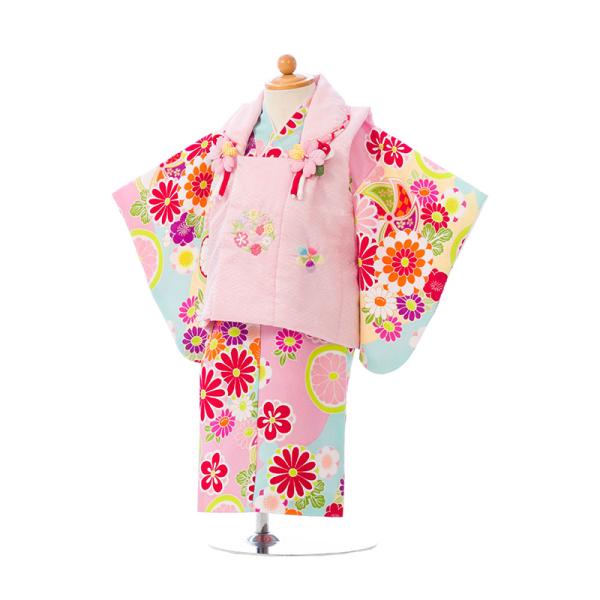 E-1H-21 ベビー着物 100日から1歳 初誕生 初節句 桃の節句 お食い初め ひな祭り こども...