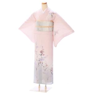 夏用 絽　訪問着　フルセット(ピンク系)|訪問着・付下げ　3L41｜e-kimono-rental