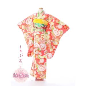 2L787 正絹|松竹梅に桜柄の訪問着フルセット(ブラック系)|訪問着・付