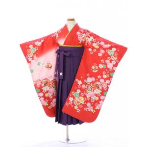 椿姫 卒園式袴 送料無料 7歳女の子 貸衣装 お値打ち お得 目立つ 卒園式 袴 幼稚園卒業式 保育園卒業式 ジュニア着物 ジュニア袴 子供袴　E-7-866_U02-63-13