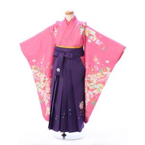 袴レンタル　卒園式　着物　椿姫　ピンクがかった紫地に古典吉祥柄 E-7-870_U02-65-4