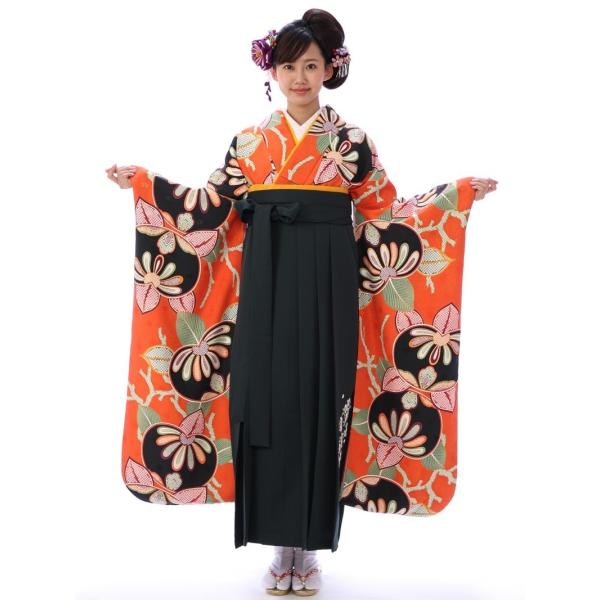 振袖袴レンタル 158〜163cm 17号〜23号 卒業式 袴レンタル ワイドサイズ 80S0202...