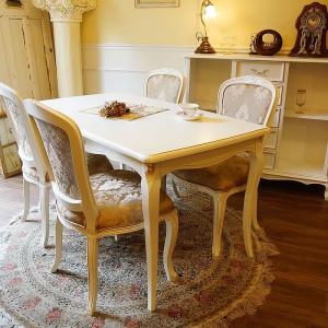 ダイニングテーブルセット ダイニング5点セット 伸長式 イギリス 食卓