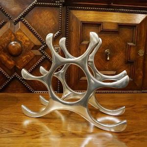 ワインラック おしゃれ 6本収納 アルミ製 錆びない オブジェ