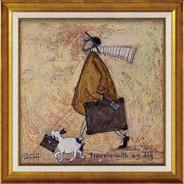 インテリア 絵画 サムトフト 絵画 「 イヌトラベル 」 Gel加工 Sam Toft 絵画 インテ...