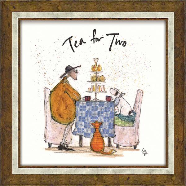 インテリア 絵画 サムトフト 絵画 「 みんなでお茶 」 Gel加工 Sam Toft 絵画 インテ...