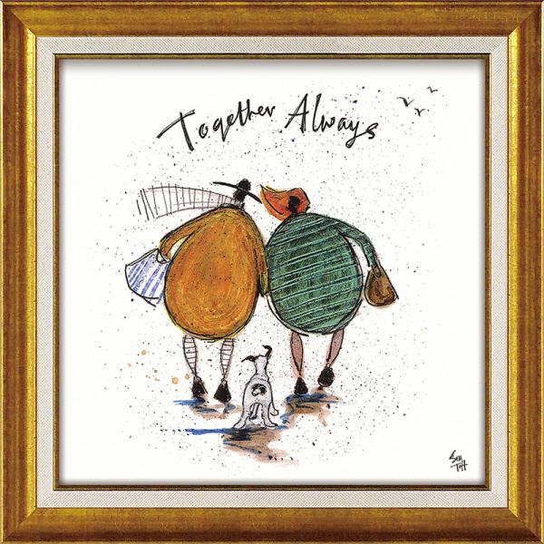 インテリア 絵画 サムトフト 絵画 「 いつも一緒に 」 Gel加工 Sam Toft 絵画 インテ...